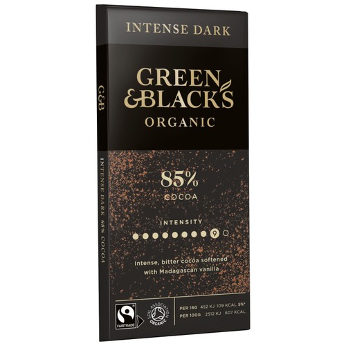 Green & Black's Organic 85% Dark Chocolate Bar thumbnail 4