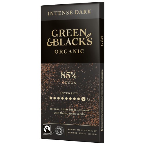 Green & Black's Organic 85% Dark Chocolate Bar thumbnail 5
