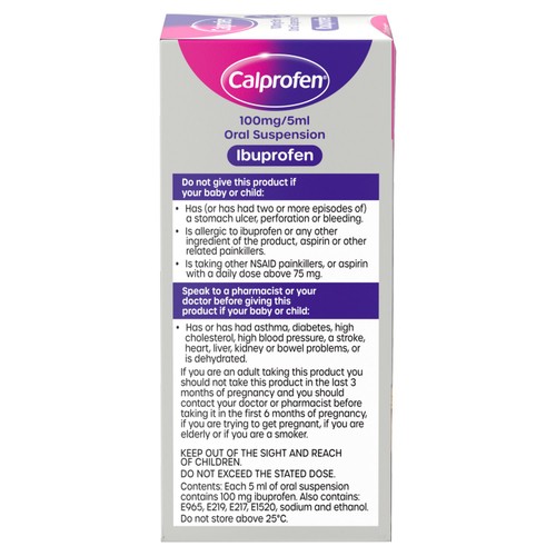 Calprofen Strawberry Ibuprofen Liquid, 3+mths thumbnail 4