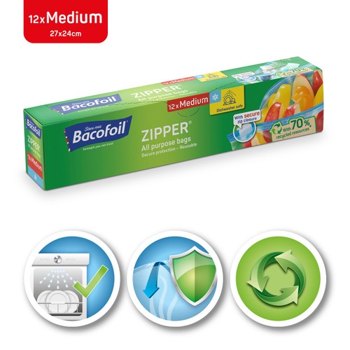 Bacofoil Medium Zipper All Purpose Bags thumbnail 3