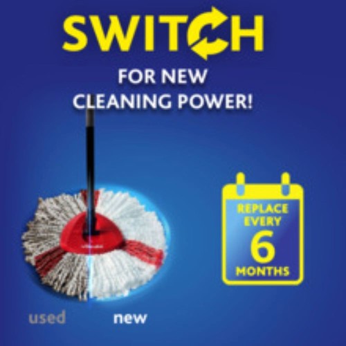 Vileda Turbo 2in1 Microfibre Mop Refill thumbnail 2