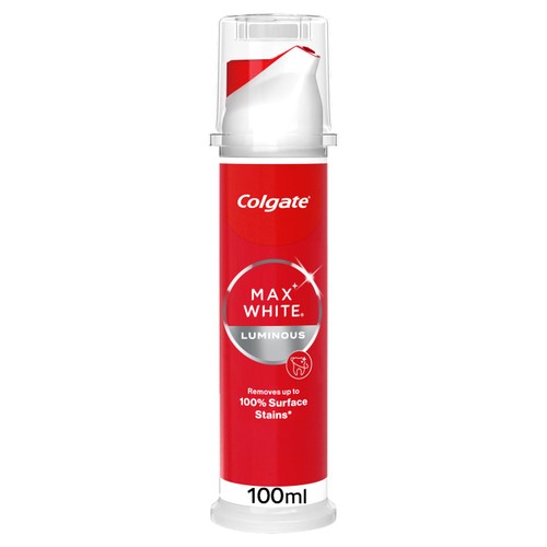 Colgate Max White Luminous Teeth Whitening Toothpaste Pump