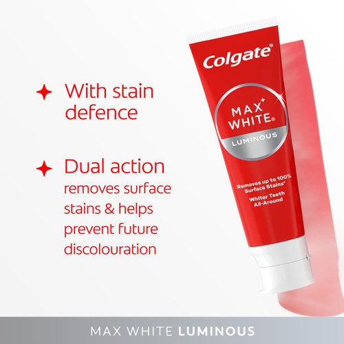 Colgate Max White Luminous Teeth Whitening Toothpaste Pump thumbnail 5