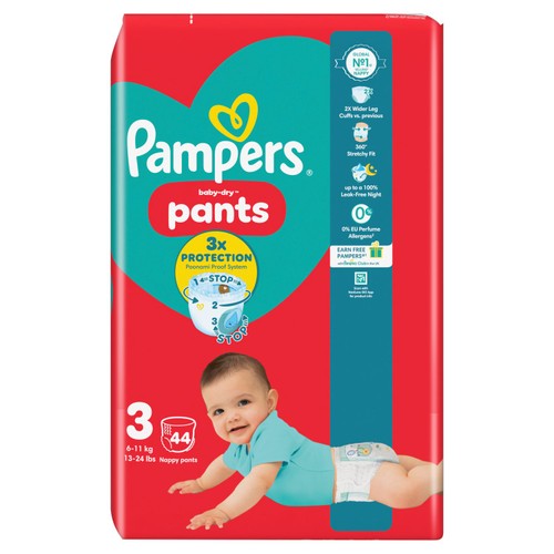 Pampers Baby-Dry Nappy Pants, Size 3 (6-11kg) Essential Pack thumbnail 4