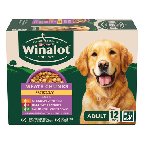 Winalot Dog Food Pouches Mixed in Jelly