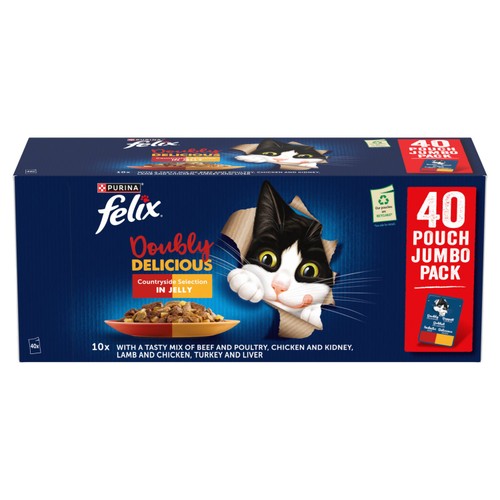 Felix Doubly Delicious Meat Selection in Jelly Wet Cat Food