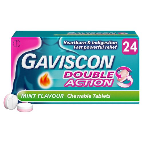 Gaviscon Double Action Tabs Heartburn Indigestion Mint thumbnail 2