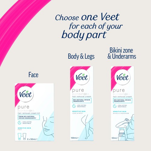 Veet Pure Hair Removal Cream Legs & Body Sensitive thumbnail 9