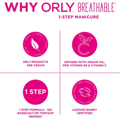 Orly 4 in 1 Breathable Treatment & Colour Nail Polish - Love My Nails thumbnail 5
