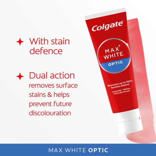 Colgate Max White One Optic Travel Size Teeth Whitening Toothpaste thumbnail 4