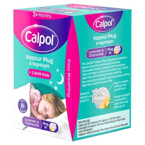 Calpol Vapour Plug  & Nightlight  + 3 Refill Pads Lavender & Chamomile thumbnail 3