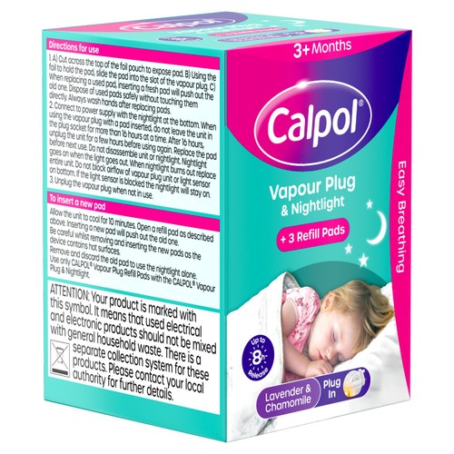 Calpol Vapour Plug  & Nightlight  + 3 Refill Pads Lavender & Chamomile thumbnail 4