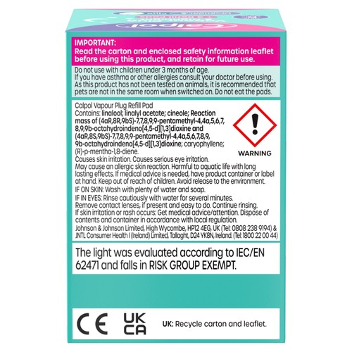 Calpol Vapour Plug  & Nightlight  + 3 Refill Pads Lavender & Chamomile thumbnail 5