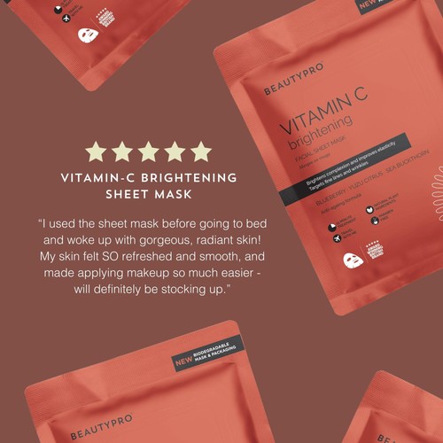 BEAUTYPRO Vitamin C Brightening Facial Sheet Mask thumbnail 7