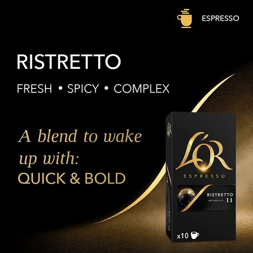 L'OR Ristretto Coffee Pods x10 Intensity 11 thumbnail 6