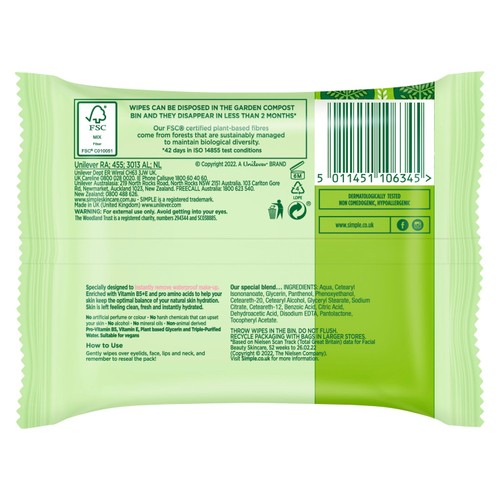 Simple Kind To Skin Cleansing Facial Wipes thumbnail 4