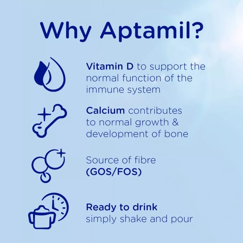 Aptamil 3 Toddler Milk Ready to Drink, 1-3 Yrs Multipack thumbnail 2