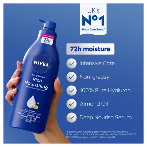 NIVEA Body Lotion for Dry Skin, Rich Nourishing thumbnail 4