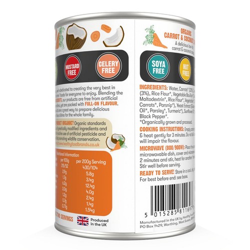 Free & Easy Free From Dairy Free Organic Carrot & Coconut Soup thumbnail 2