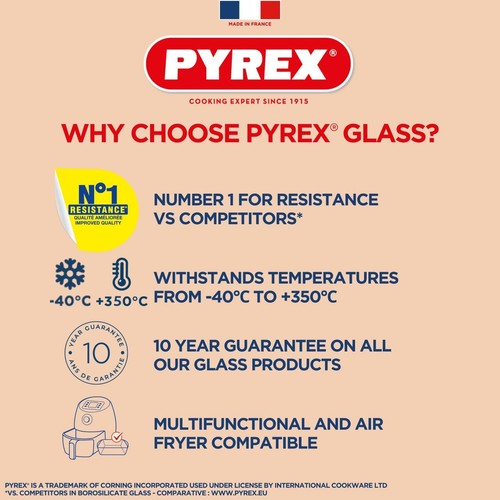Pyrex Cook&Go Round Glass Roaster, Small 15cm thumbnail 3