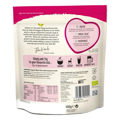 Linwoods Organic Whole Chia Seed thumbnail 2