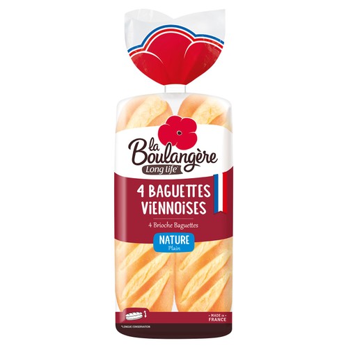 La Boulangere 4 Plain Brioche Baguettes