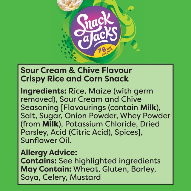 Snack a Jacks Sour Cream & Chive Rice Cakes thumbnail 8