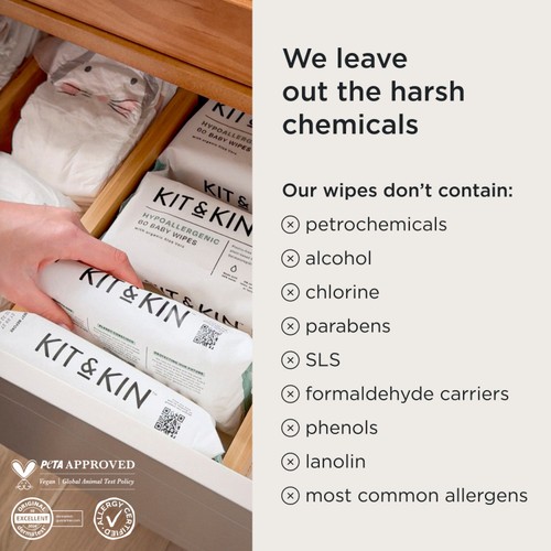 Kit & Kin Hypoallergenic Baby Wipes thumbnail 4