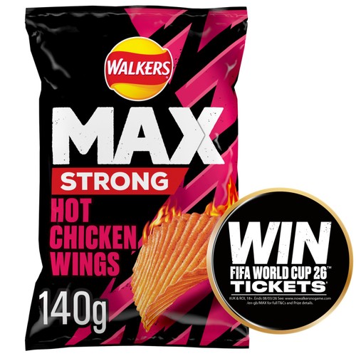 Walkers Max Strong Hot Chicken Wings Sharing Bag Crisps