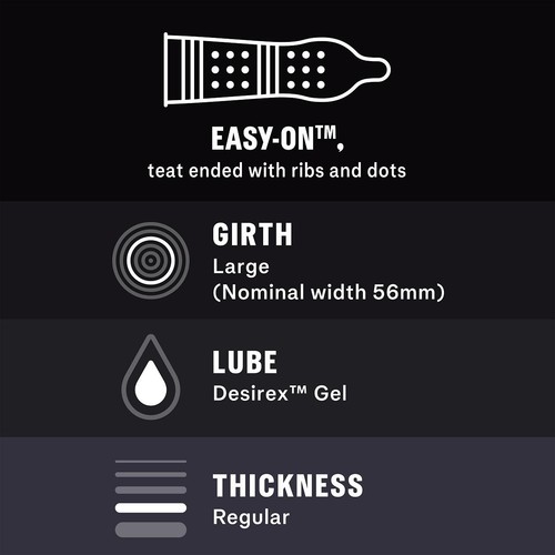 Durex Intense Condoms Ribbed & Dotted Regular Fit thumbnail 2