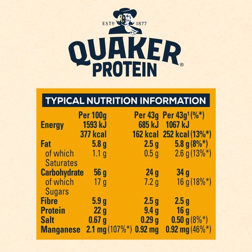 Quaker Oats High Protein Golden Syrup Porridge Sachets thumbnail 5