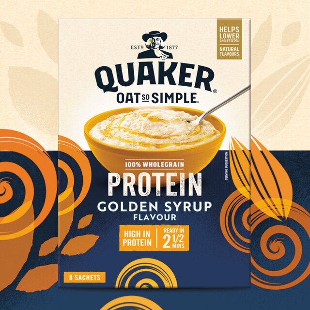 Quaker Oats High Protein Golden Syrup Porridge Sachets thumbnail 10