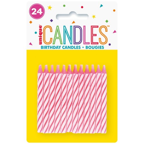 Pink Spiral Birthday Candles thumbnail 2