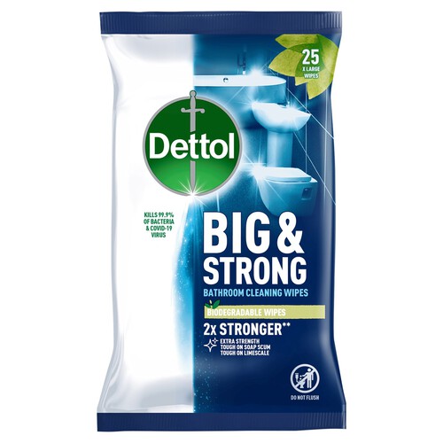 Dettol Big & Strong Limescale Bathroom Cleaning Wipes thumbnail 2