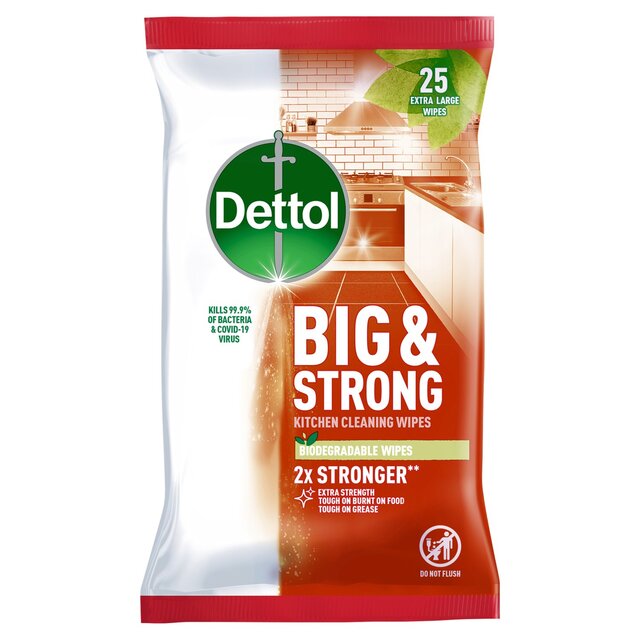 Dettol Big & Strong Kitchen Surface Cleaning Wipes thumbnail 2