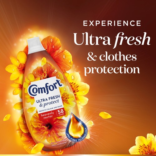 Comfort Ultra Fresh & Protect Heavenly Nectar Fabric Conditioner 58 Washes thumbnail 2