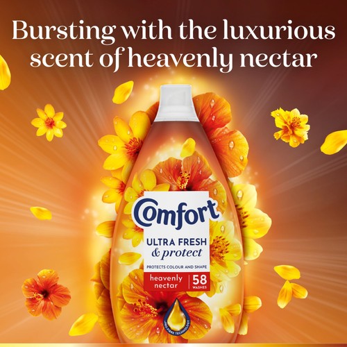 Comfort Ultra Fresh & Protect Heavenly Nectar Fabric Conditioner 58 Washes thumbnail 3
