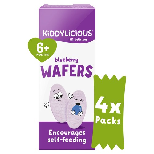 Kiddylicious Blueberry Mini Wafers Baby Snacks Multi thumbnail 2