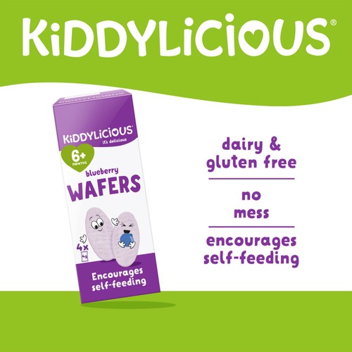 Kiddylicious Blueberry Mini Wafers Baby Snacks Multi thumbnail 3