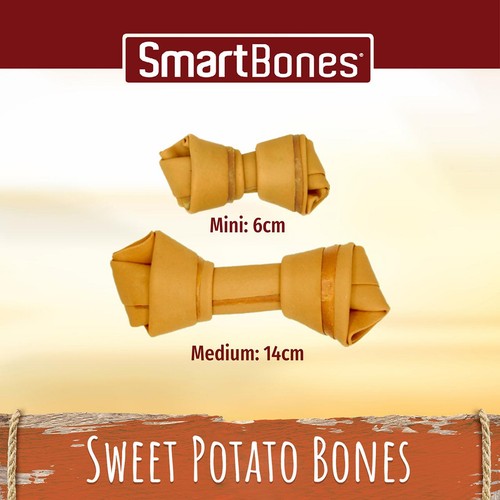 SmartBones 2 Medium Sweet Potato Rawhide Free Bone Dog Treats thumbnail 5