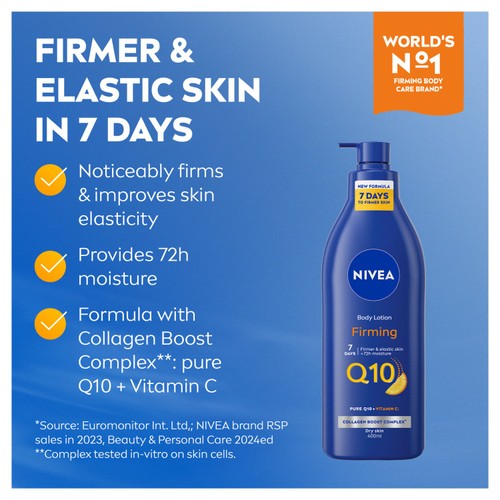 NIVEA Q10 + Vitamin C Firming Body Lotion for Dry Skin thumbnail 5