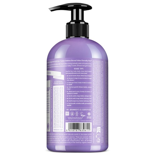 Dr. Bronner's Lavender Organic Multi-Purpose Pump Soap thumbnail 2