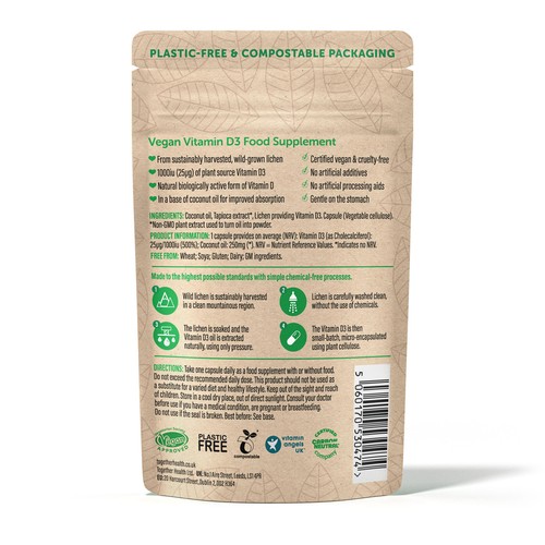Together Health Vitamin D,  Plant Source, 1,000 IU thumbnail 2