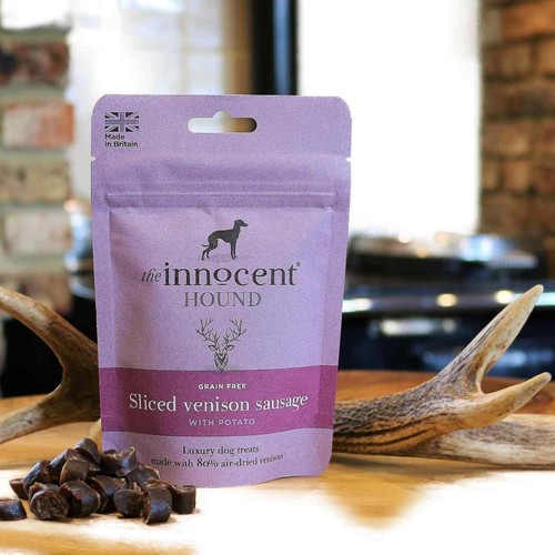 The Innocent Hound Dog Treats, Sliced Venison Sausage thumbnail 2