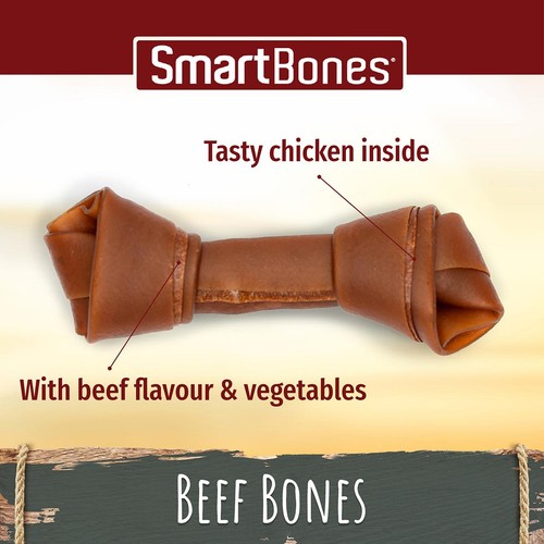 SmartBones 2 Medium Beef Rawhide Free Bone Dog Treats thumbnail 3