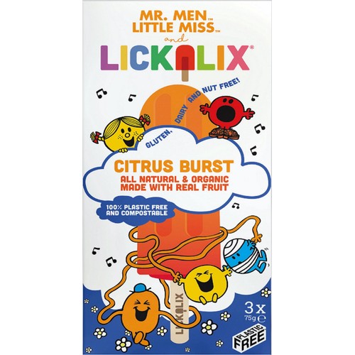 Lickalix & Mr Men Organic Citrus Burst Ice Lollies