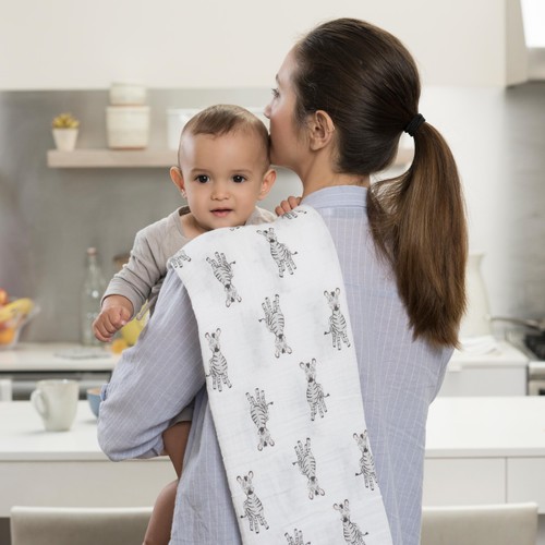 Aden + Anais Muslin Large Swaddle Safari Babes thumbnail 5