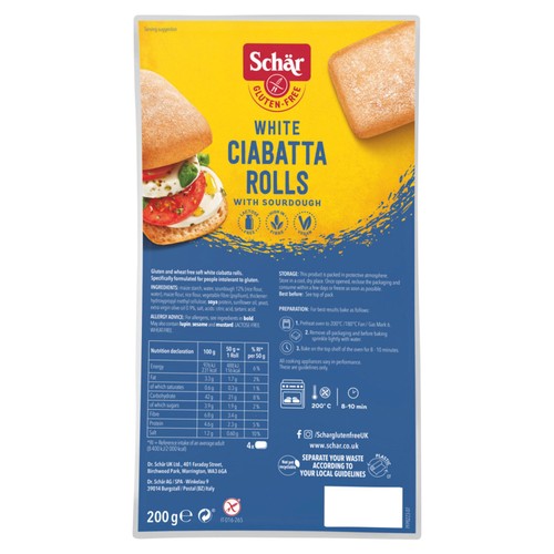 Schar Free From Ciabatta Rolls