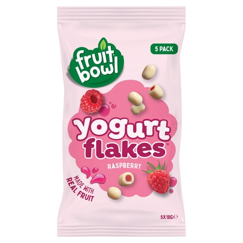 Fruit Bowl Raspberry Yogurt Flakes
