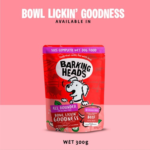 Barking Heads Beef Waggington Wet Dog Food Pouch thumbnail 6